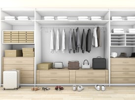 Minimalist bedroom storage