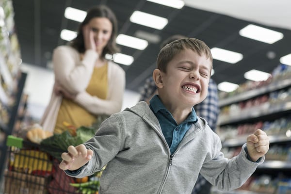 Mother appalled at her son's tantrum in the grocery store