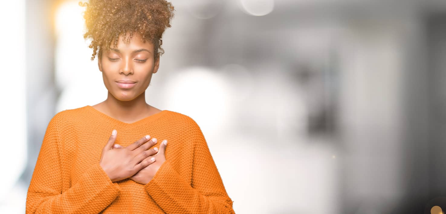 Black women practicing self-acceptance