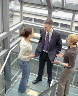 Employee engagem in conversation at work