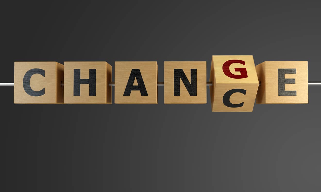 Change CHANCE to CHANGE with tiny shifts and consistent, small actions.