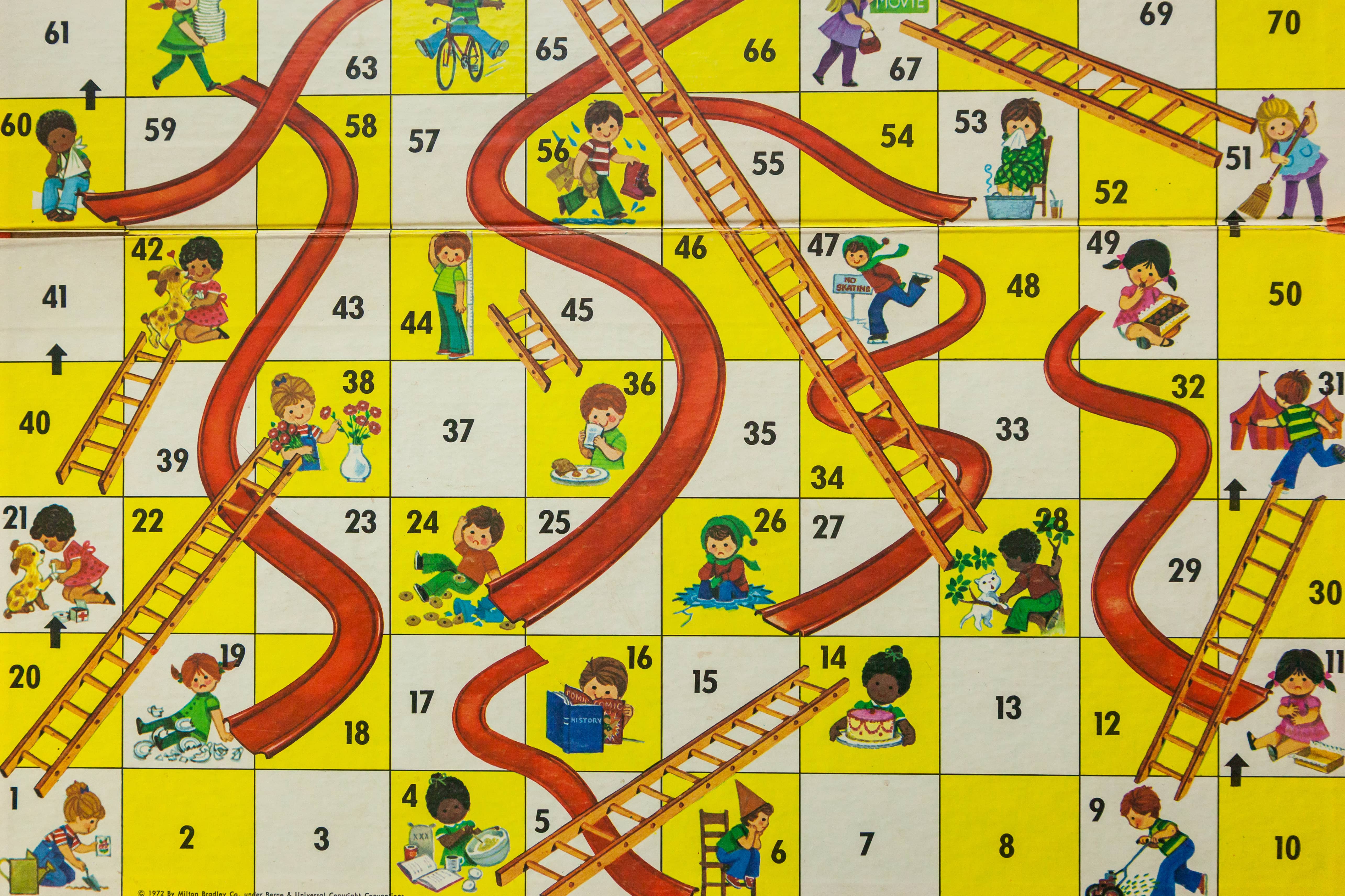1980 board game of Chutes and Ladders