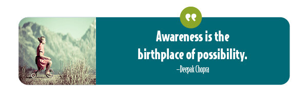 Quote by Deepak Chopra on awareness.