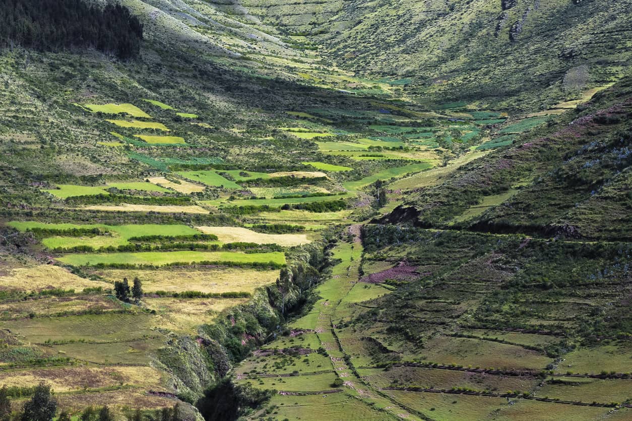 Earthquake fault fracture in Peru