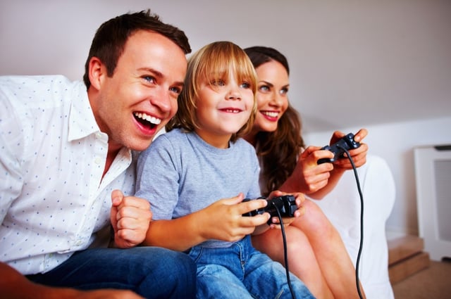 Creating connection as a family by playing video games together