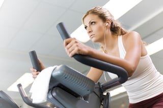 Mom exercising and working out