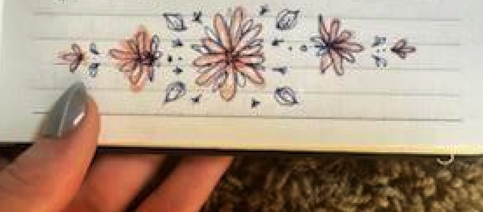 Flowers at bottom of Farris' journal.