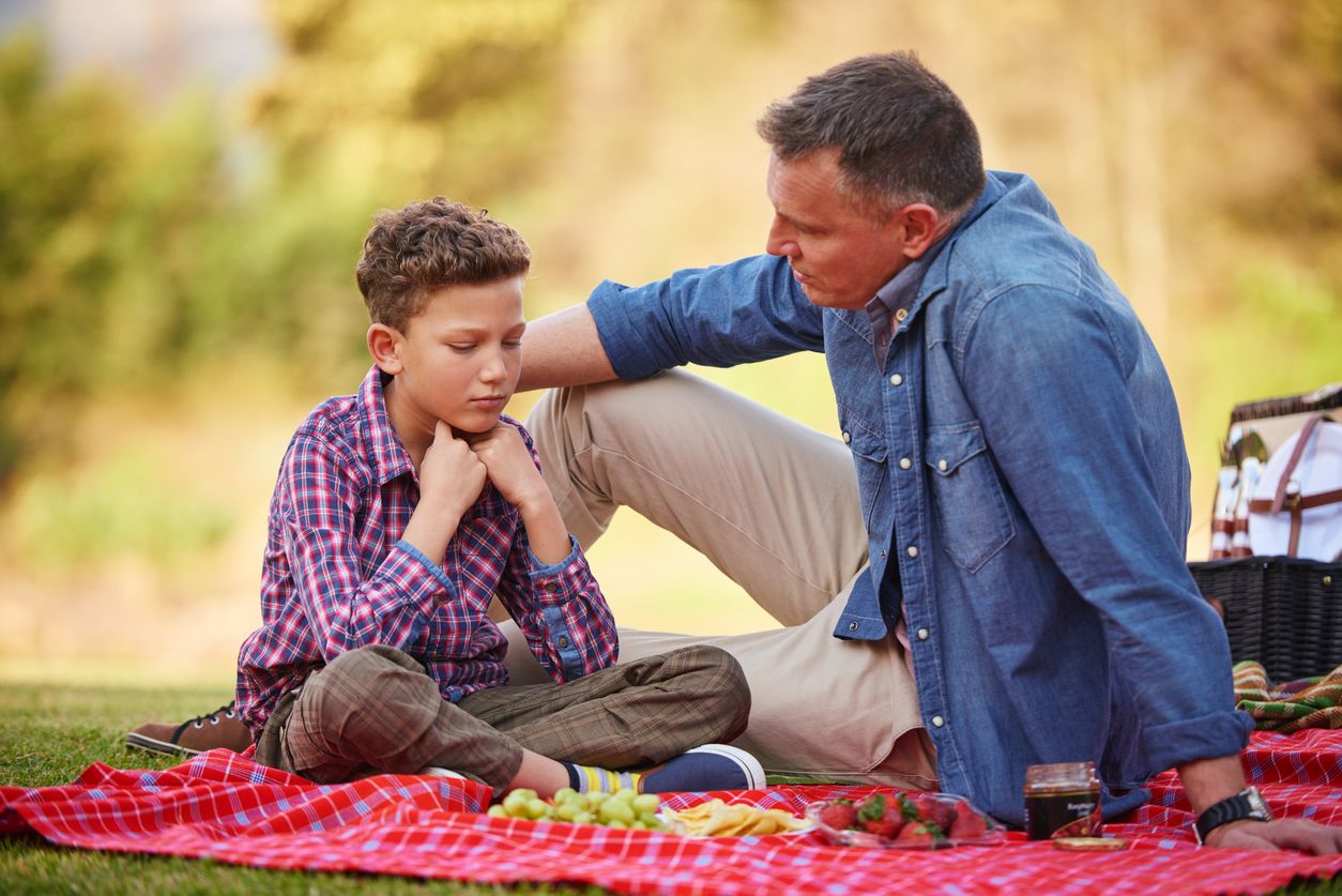 A father showing empathy for his son