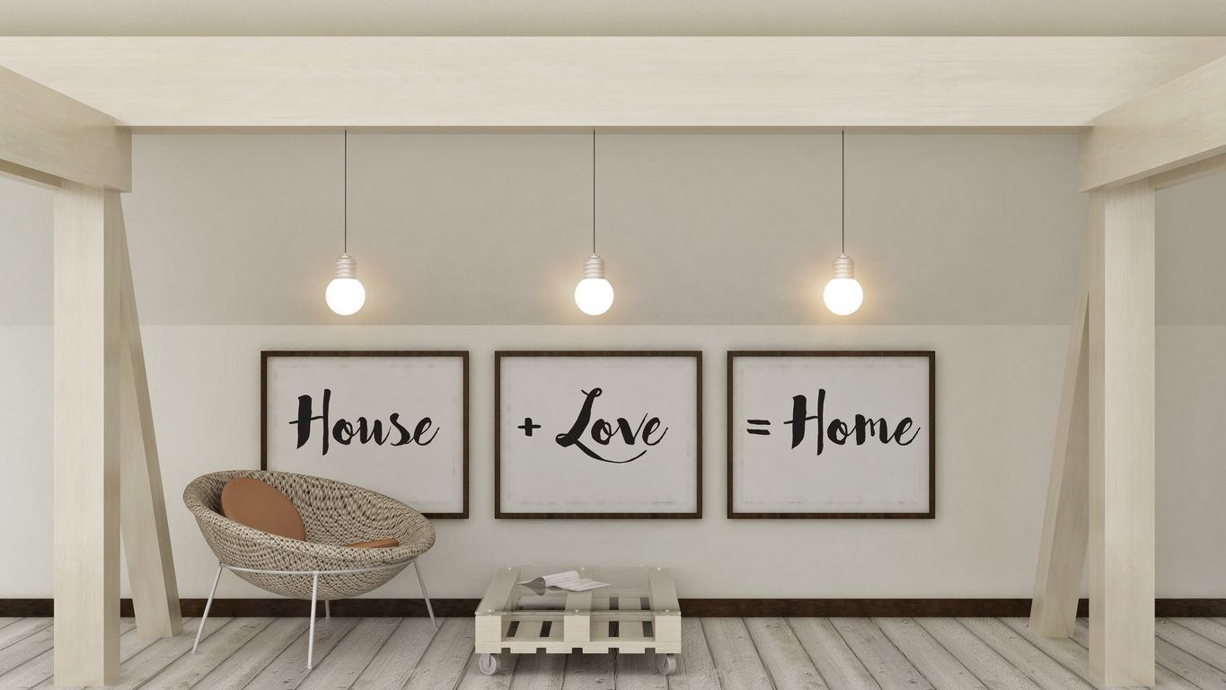 House plus love equals a home.