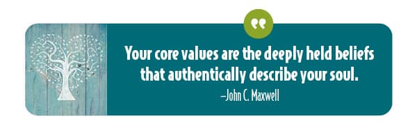Quote by John Maxwell on core values