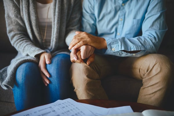 Husband empathizing with his wife