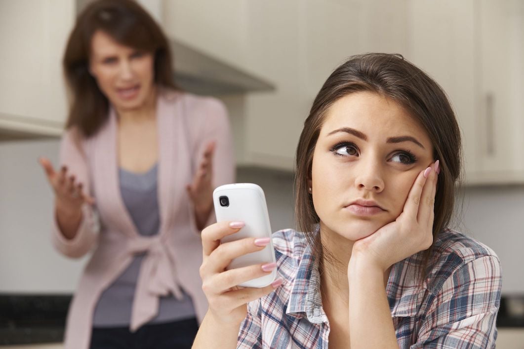 Mother arguing with her teenage daughter.