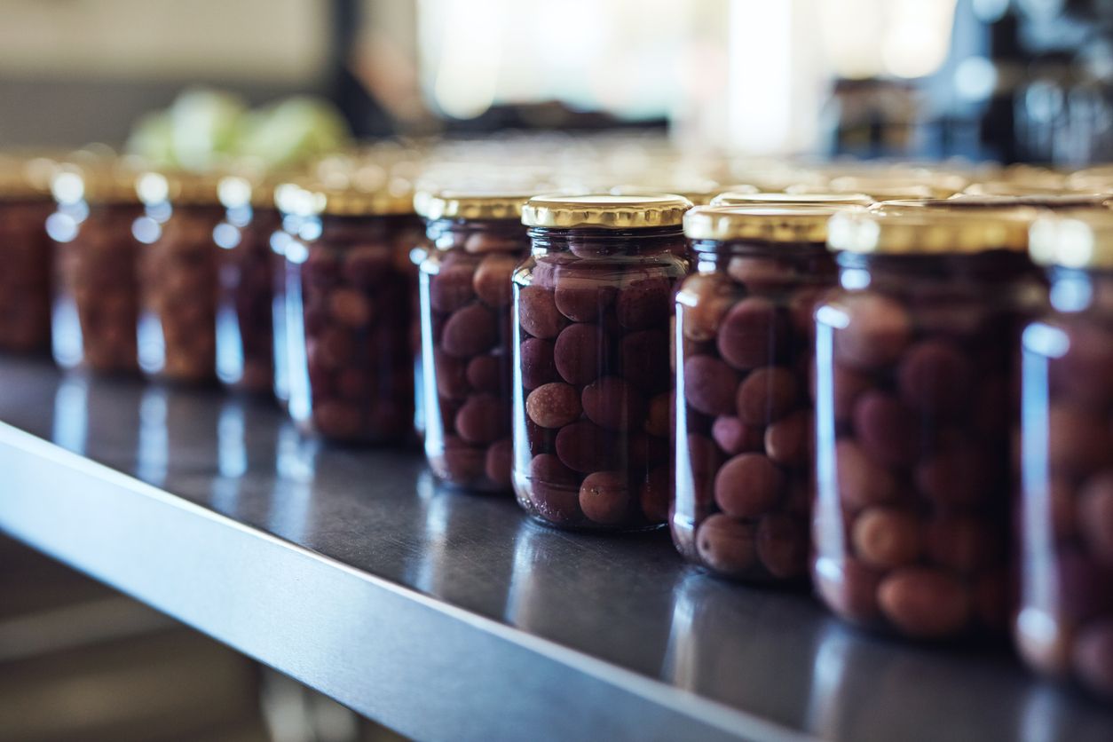Jars of olives with a lesson of love.