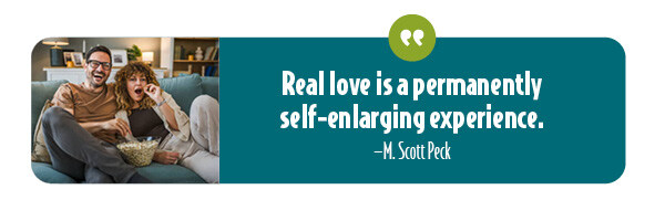 Quote by M. Scott Peck Love is a permanently self-enlarging experience.