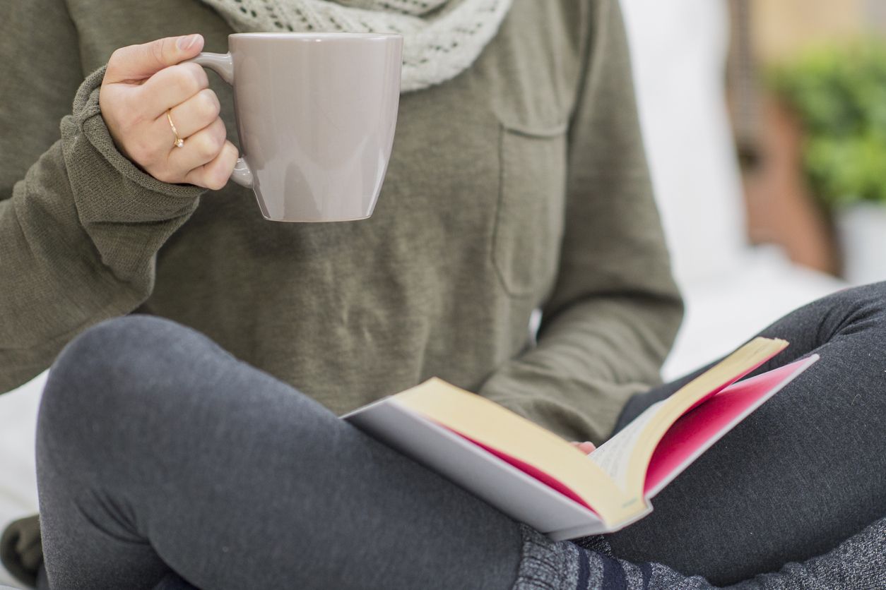 A woman honoring herself with self-care time