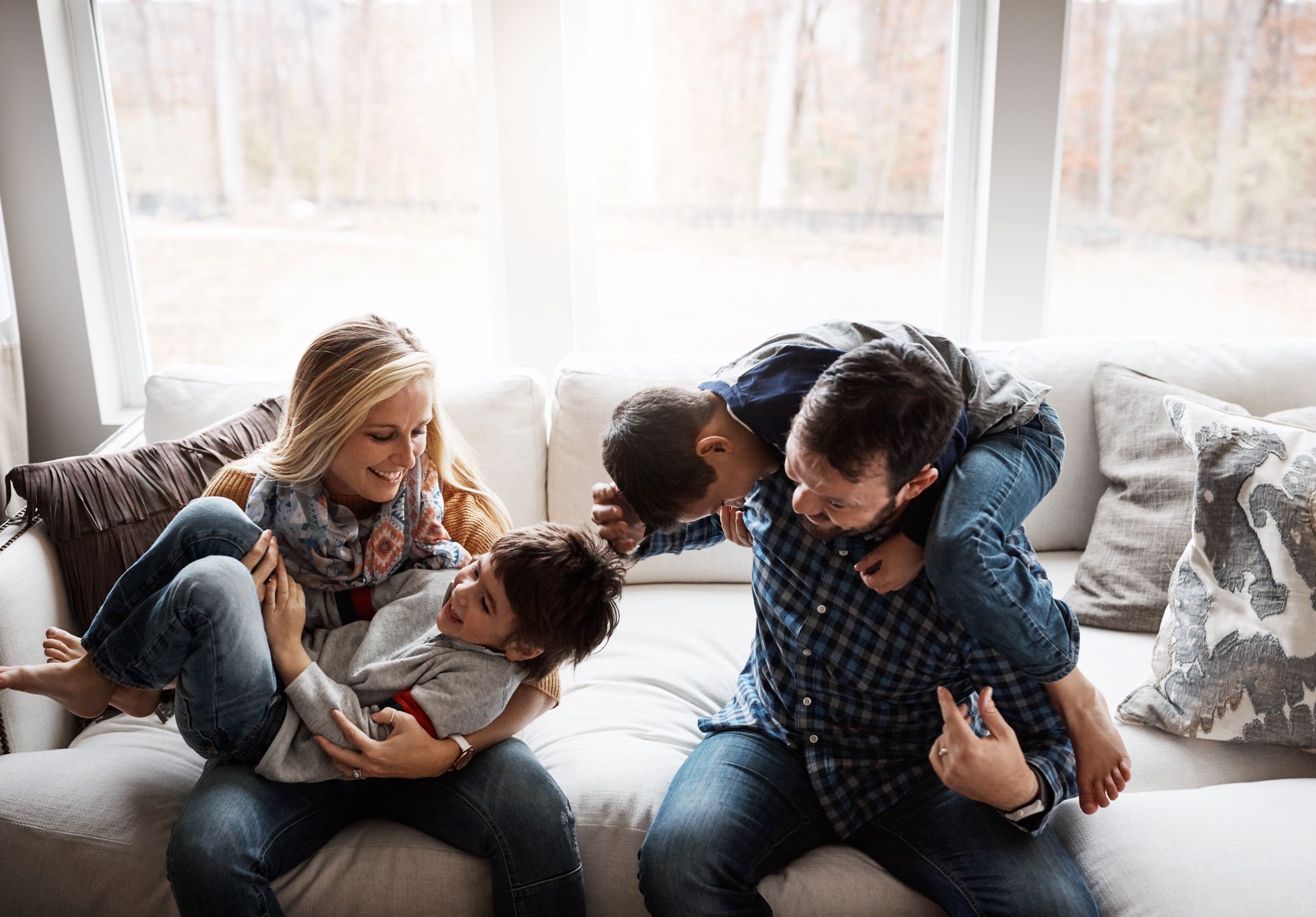 Family learning EQ while enjoying playfulness