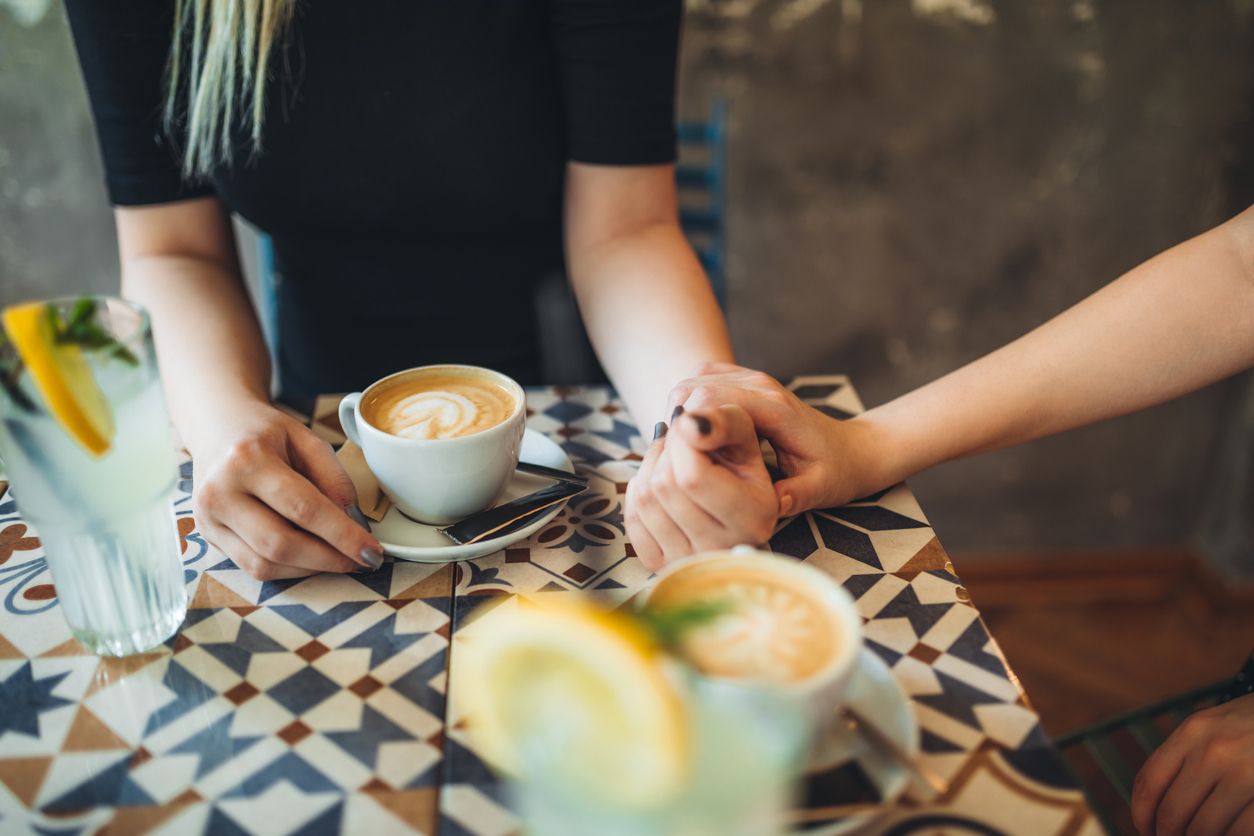 Mother empathizing with her overwhelmed daughter