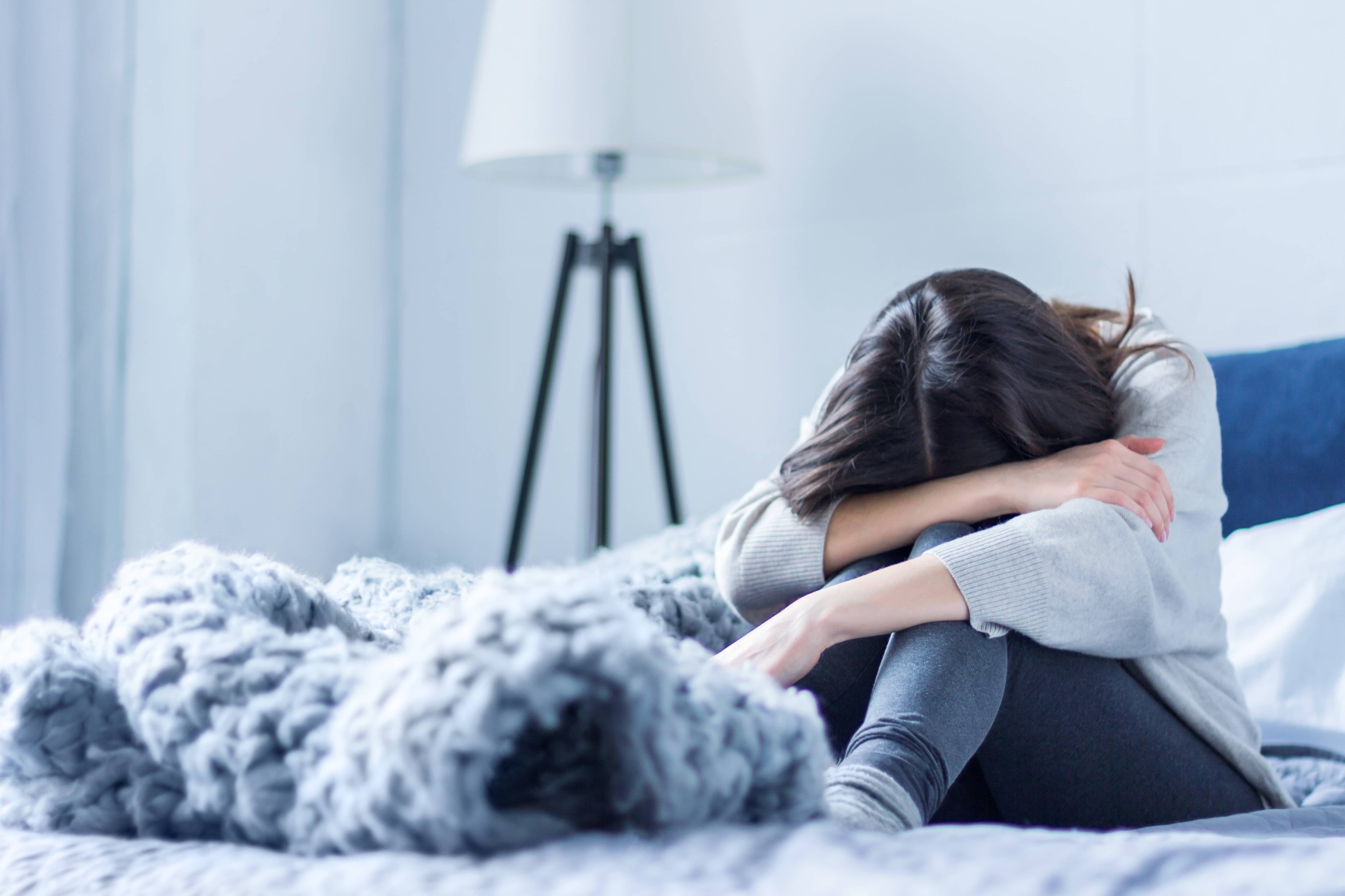 Young woman struggling with anxiety