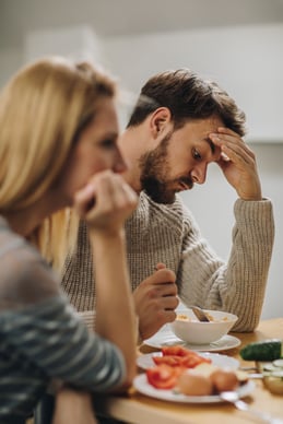 Young couple struggling in their relationship