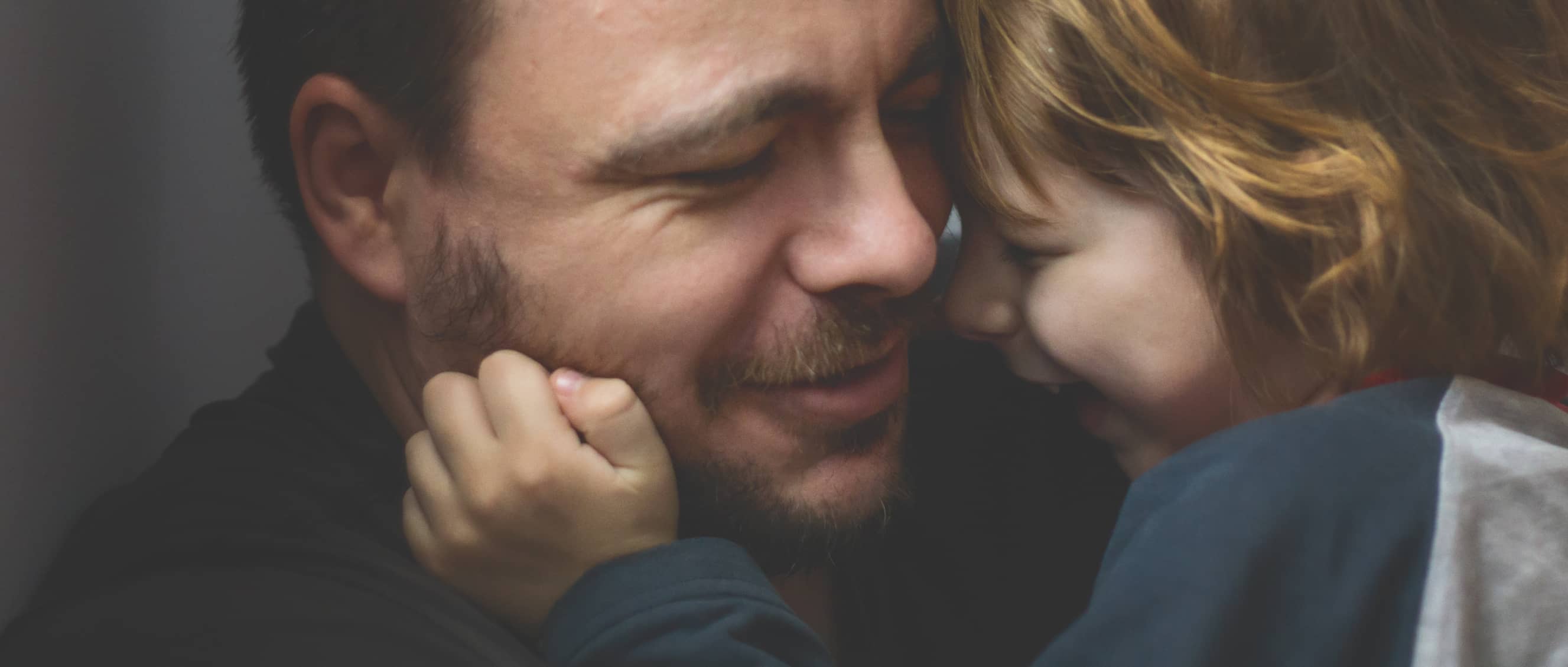 A father and his daughter having a precious moment of understanding.