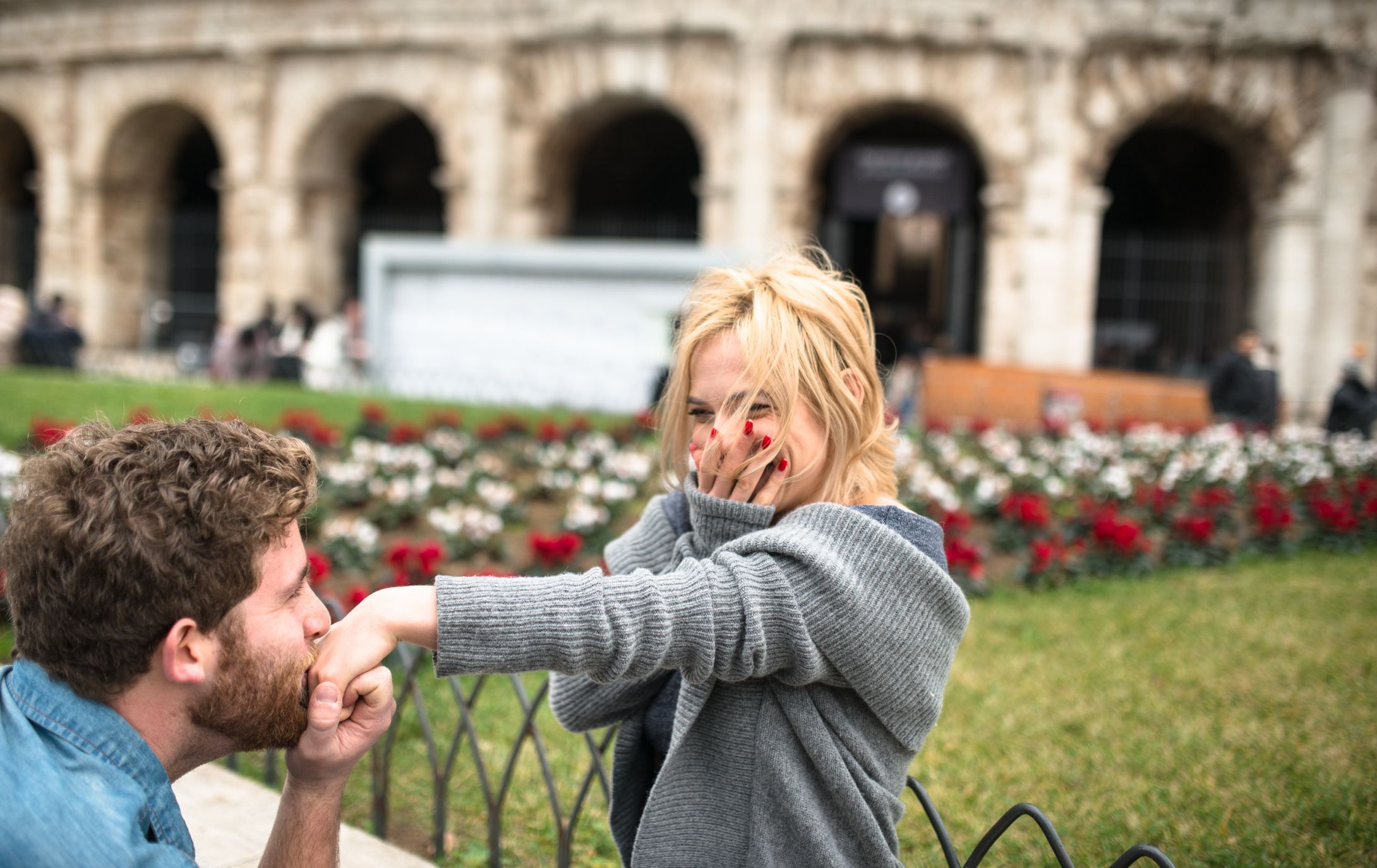 A wedding in the works; couple getting engaged